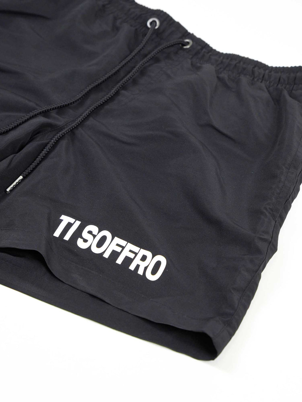 Costume Uomo "TI SOFFRO" Nero con Scritta Fluo
